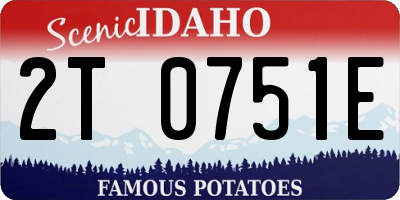 ID license plate 2T0751E