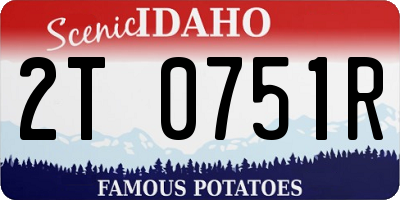ID license plate 2T0751R