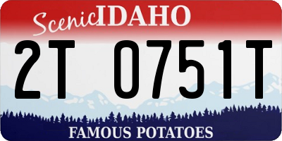 ID license plate 2T0751T