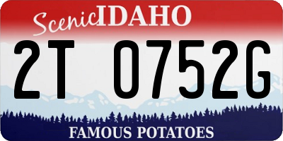 ID license plate 2T0752G