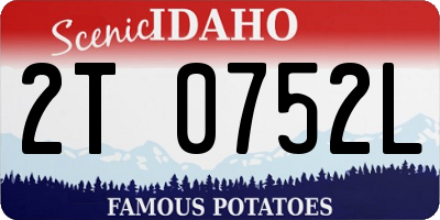 ID license plate 2T0752L