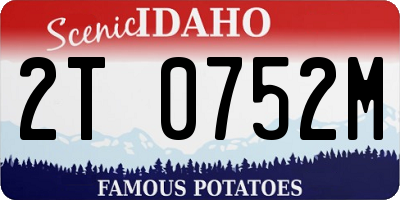 ID license plate 2T0752M