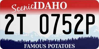 ID license plate 2T0752P