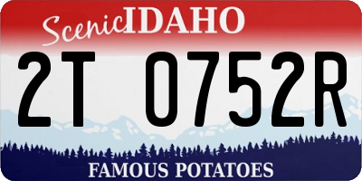 ID license plate 2T0752R