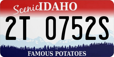 ID license plate 2T0752S