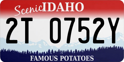 ID license plate 2T0752Y