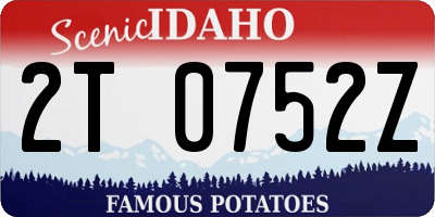 ID license plate 2T0752Z