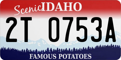 ID license plate 2T0753A