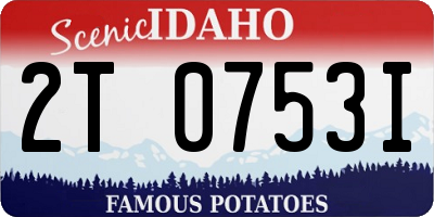 ID license plate 2T0753I