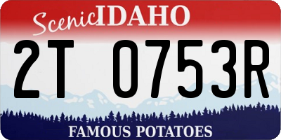ID license plate 2T0753R