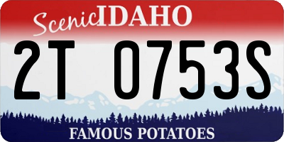ID license plate 2T0753S