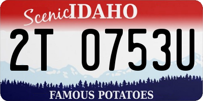 ID license plate 2T0753U