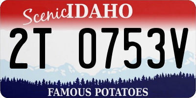 ID license plate 2T0753V