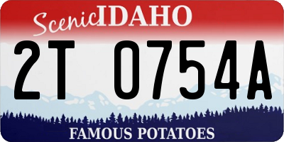 ID license plate 2T0754A