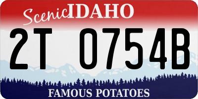 ID license plate 2T0754B