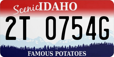 ID license plate 2T0754G
