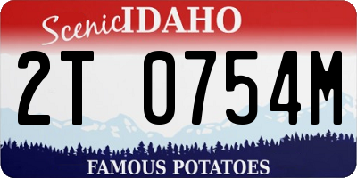 ID license plate 2T0754M
