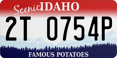 ID license plate 2T0754P