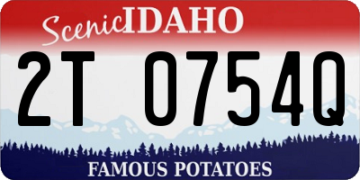 ID license plate 2T0754Q