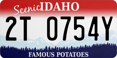 ID license plate 2T0754Y
