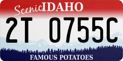 ID license plate 2T0755C