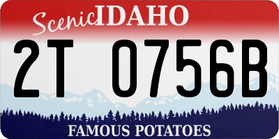 ID license plate 2T0756B