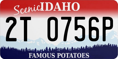 ID license plate 2T0756P