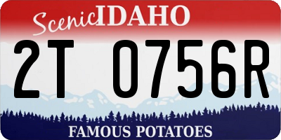 ID license plate 2T0756R