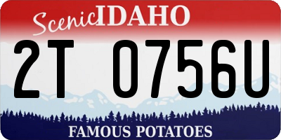 ID license plate 2T0756U