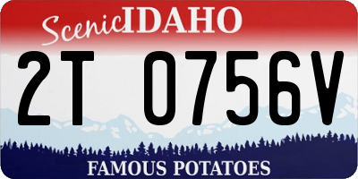 ID license plate 2T0756V