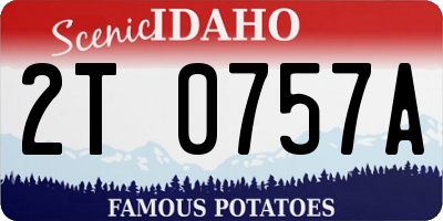 ID license plate 2T0757A