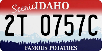 ID license plate 2T0757C