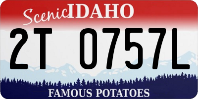 ID license plate 2T0757L