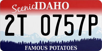 ID license plate 2T0757P