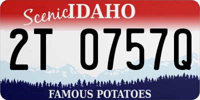 ID license plate 2T0757Q