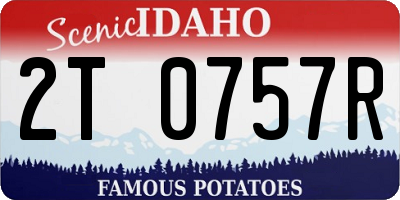 ID license plate 2T0757R