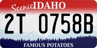 ID license plate 2T0758B