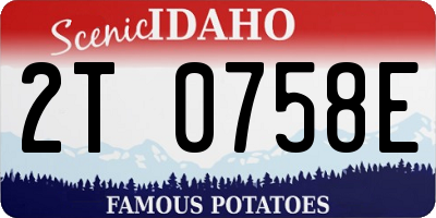 ID license plate 2T0758E