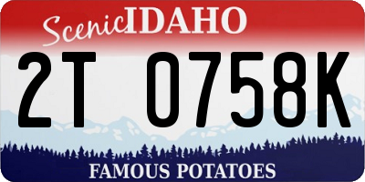 ID license plate 2T0758K