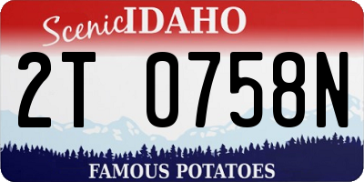ID license plate 2T0758N