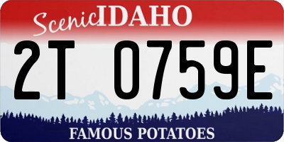 ID license plate 2T0759E