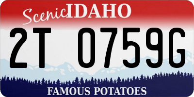 ID license plate 2T0759G