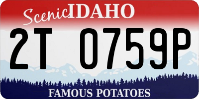 ID license plate 2T0759P