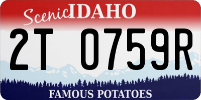 ID license plate 2T0759R