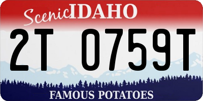 ID license plate 2T0759T