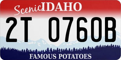 ID license plate 2T0760B