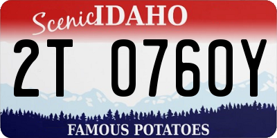 ID license plate 2T0760Y