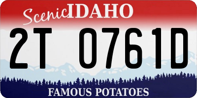 ID license plate 2T0761D