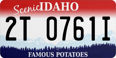 ID license plate 2T0761I