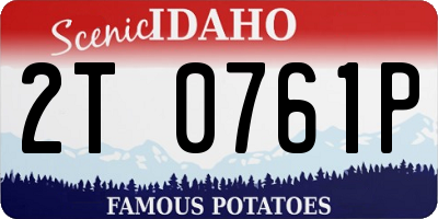 ID license plate 2T0761P